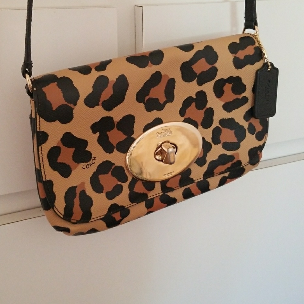Coach Liv Crossbody in Leopard Print Leather